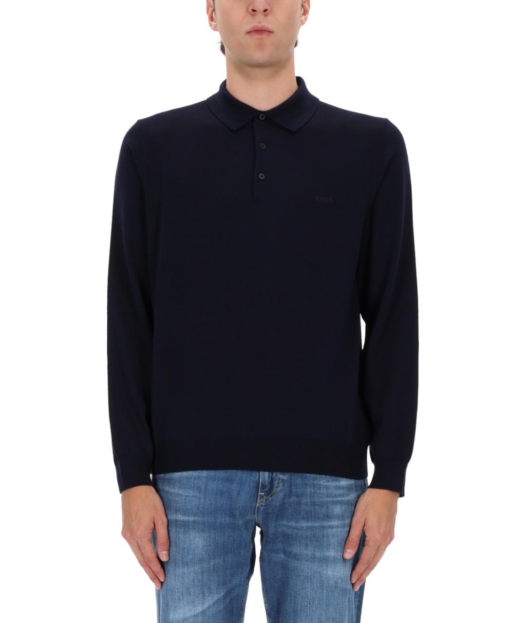 HUGO BOSS Синий шерстяной джемпер / свитер, фото 4