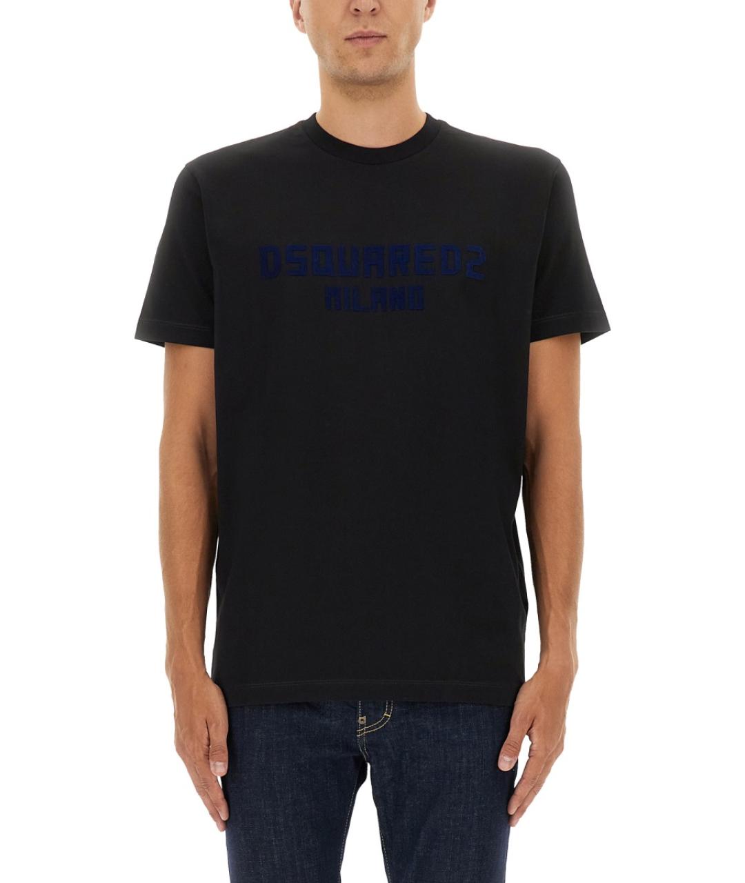 DSQUARED2 Черная хлопковая футболка, фото 5