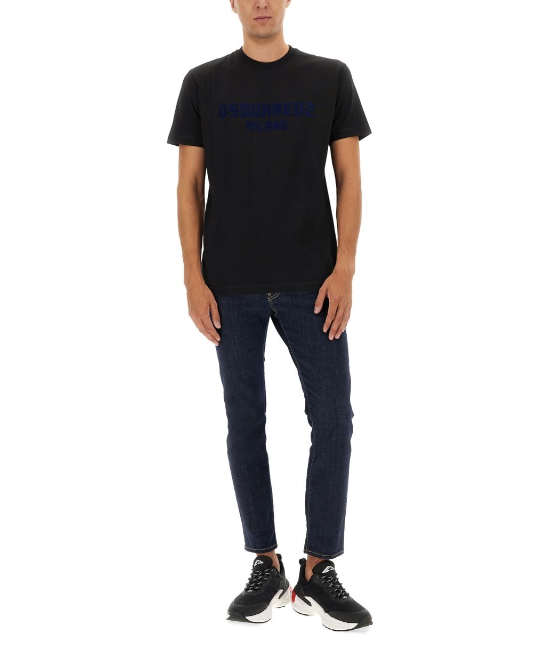 DSQUARED2 Черная хлопковая футболка, фото 2
