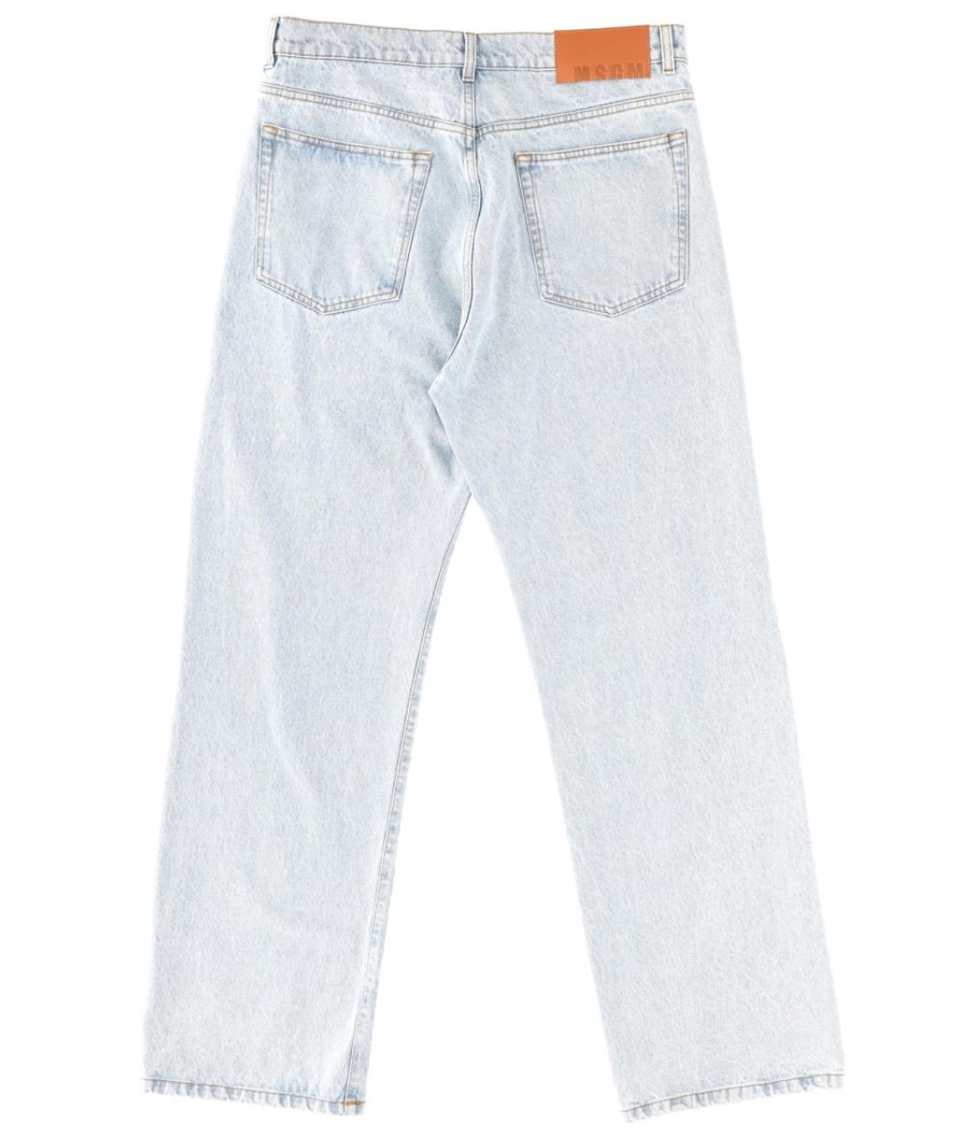 MSGM Голубые хлопковые прямые джинсы, фото 2