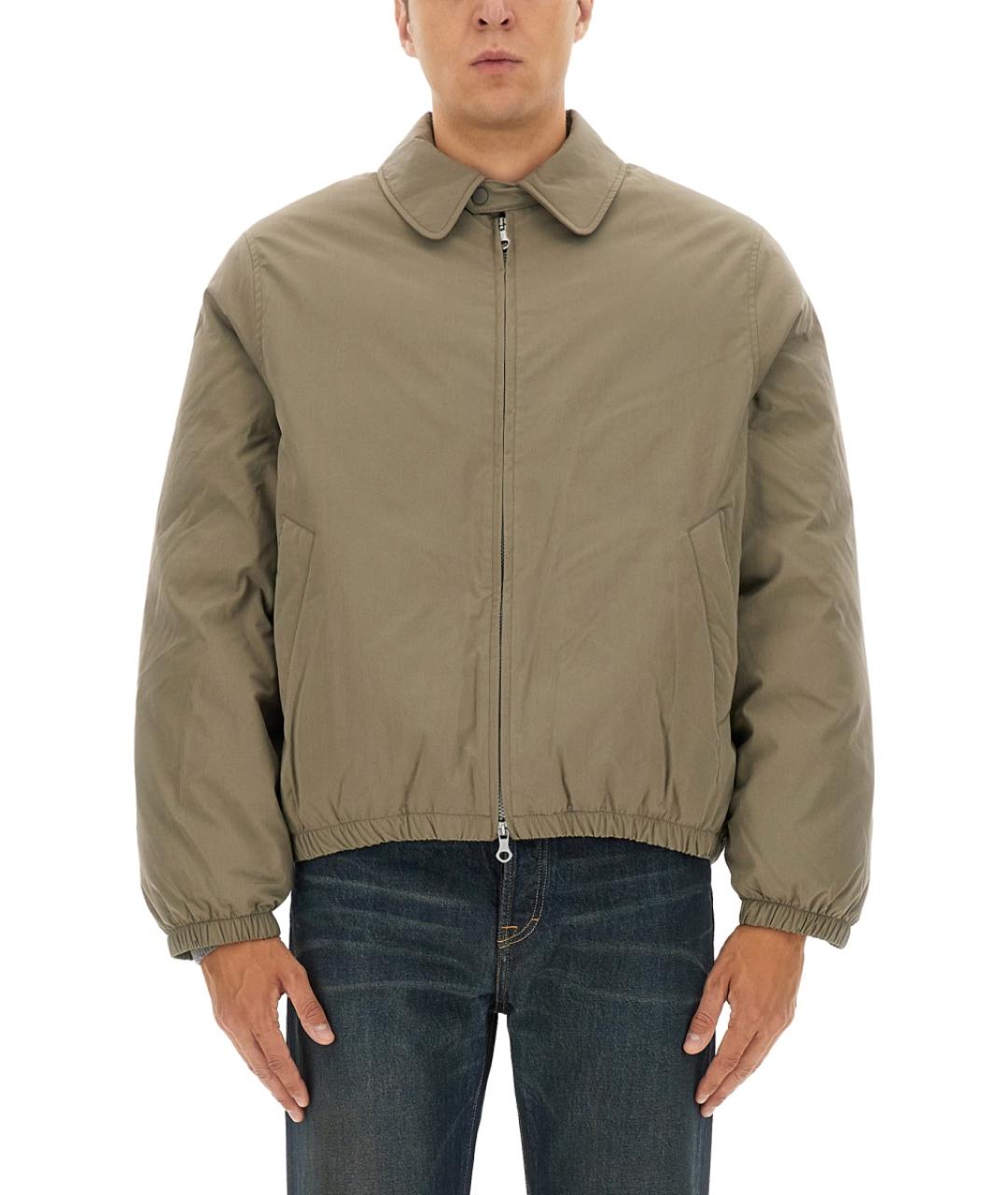 OUR LEGACY Зеленая хлопко-эластановая куртка, фото 2