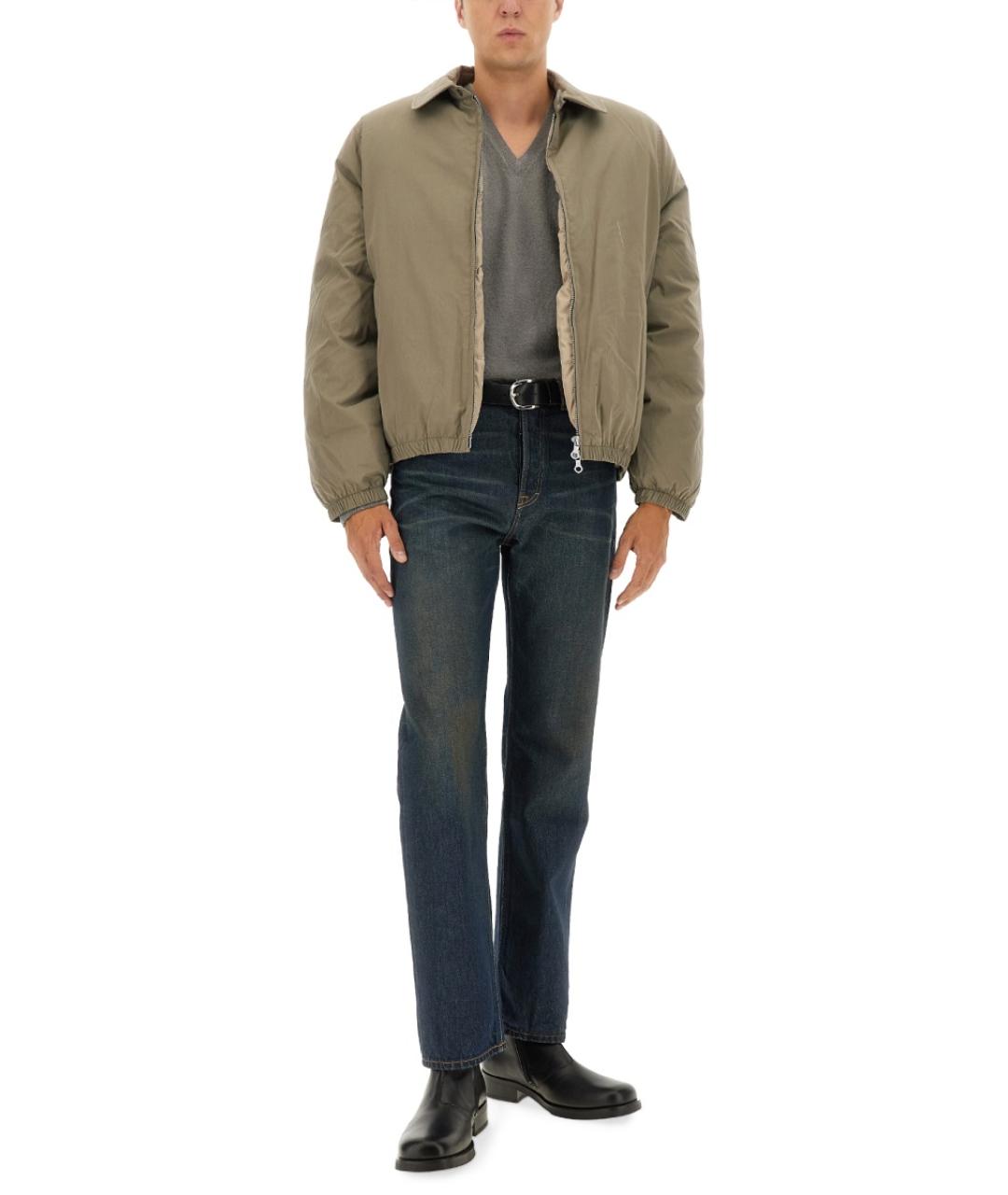 OUR LEGACY Зеленая хлопко-эластановая куртка, фото 3