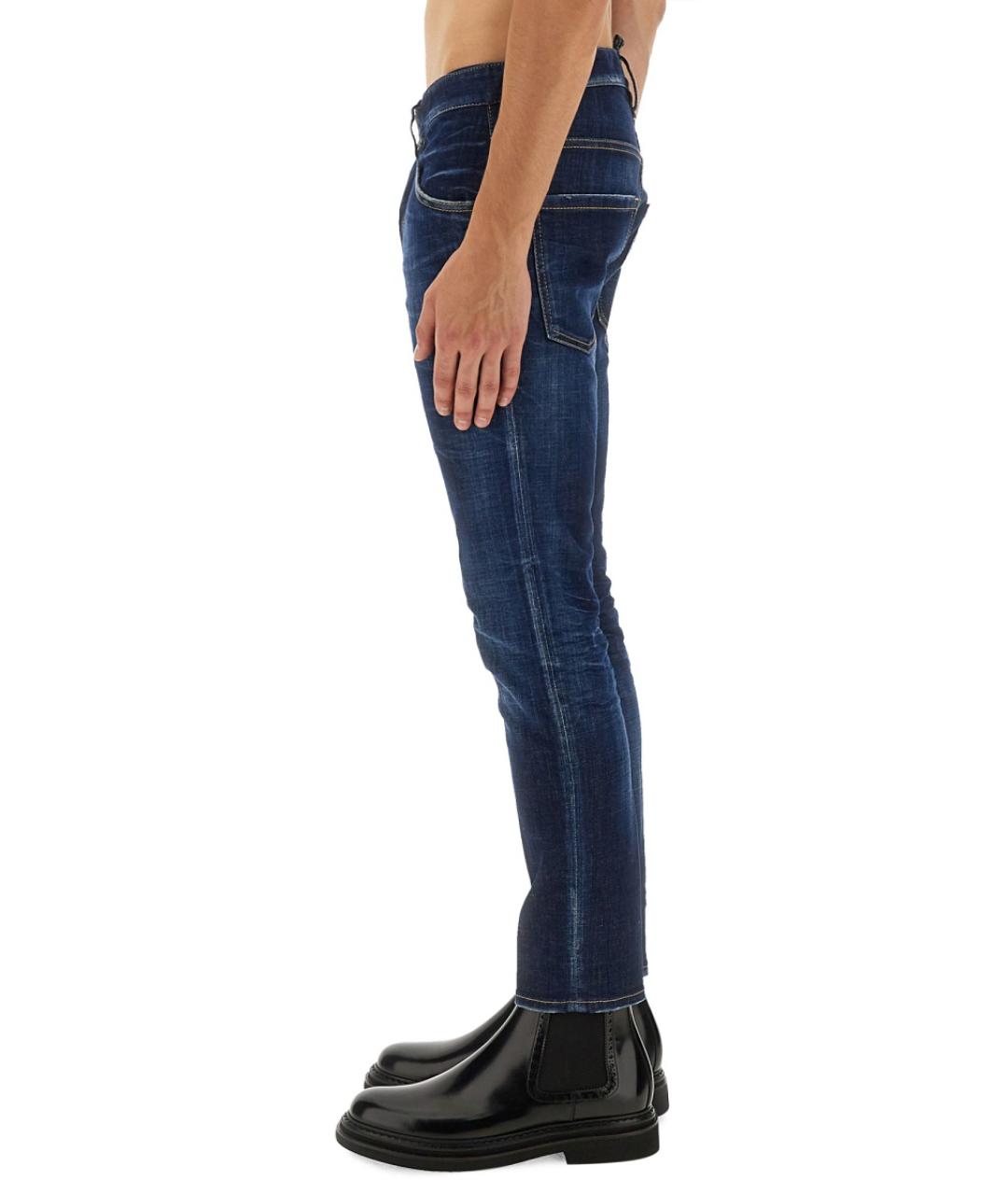 DSQUARED2 Синие хлопковые джинсы скинни, фото 3