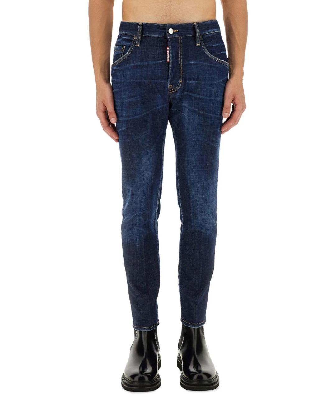 DSQUARED2 Синие хлопковые джинсы скинни, фото 5