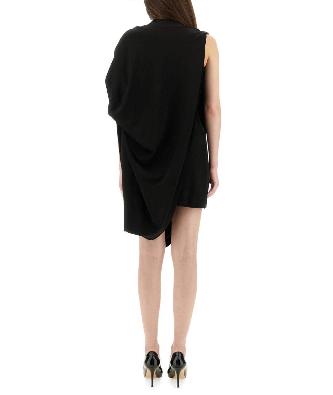 JEAN PAUL GAULTIER Черное вискозное коктейльное платье, фото 4