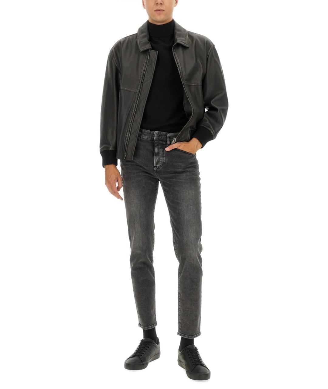 HUGO BOSS Коричневая кожаная куртка, фото 2