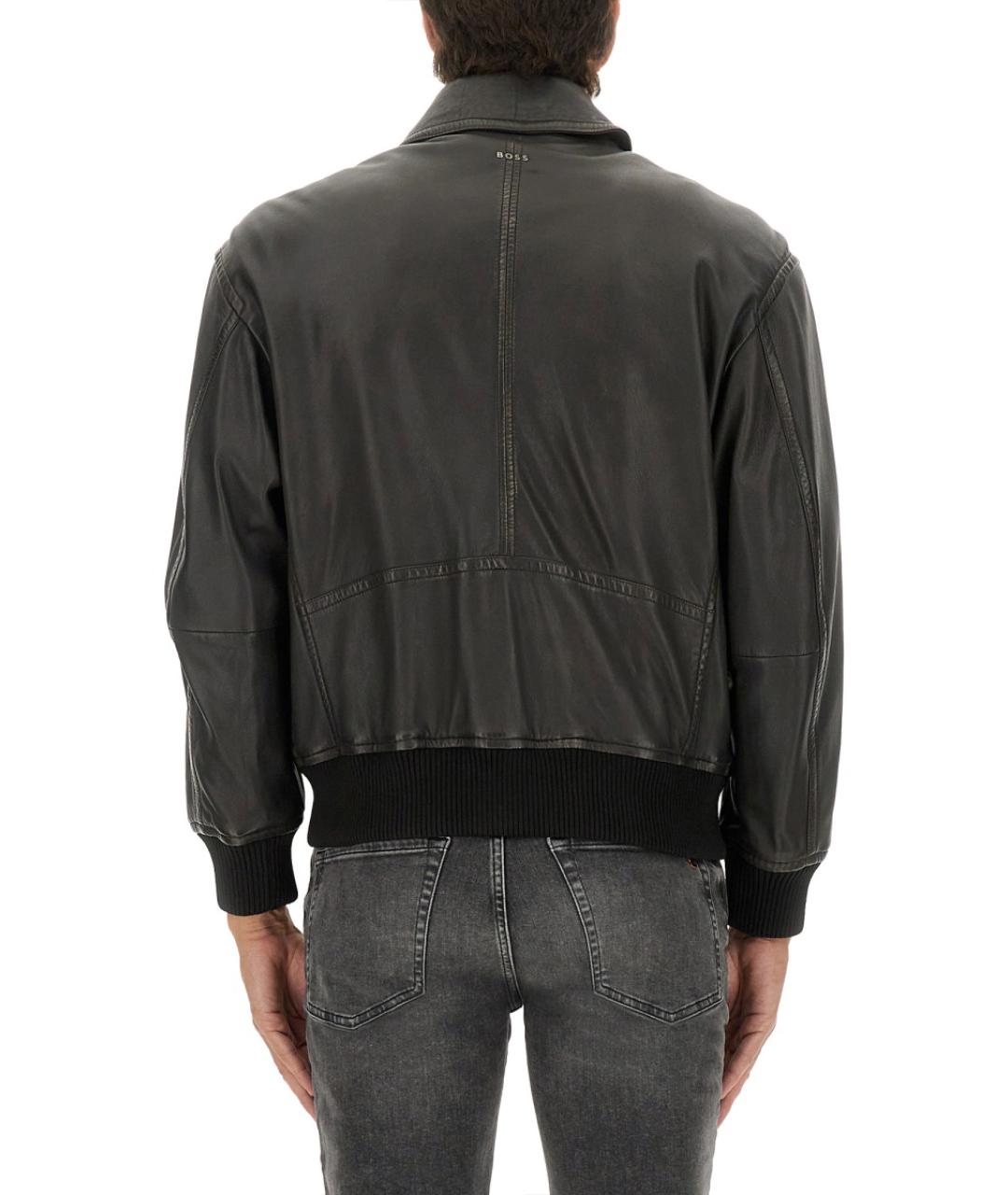 HUGO BOSS Коричневая кожаная куртка, фото 3