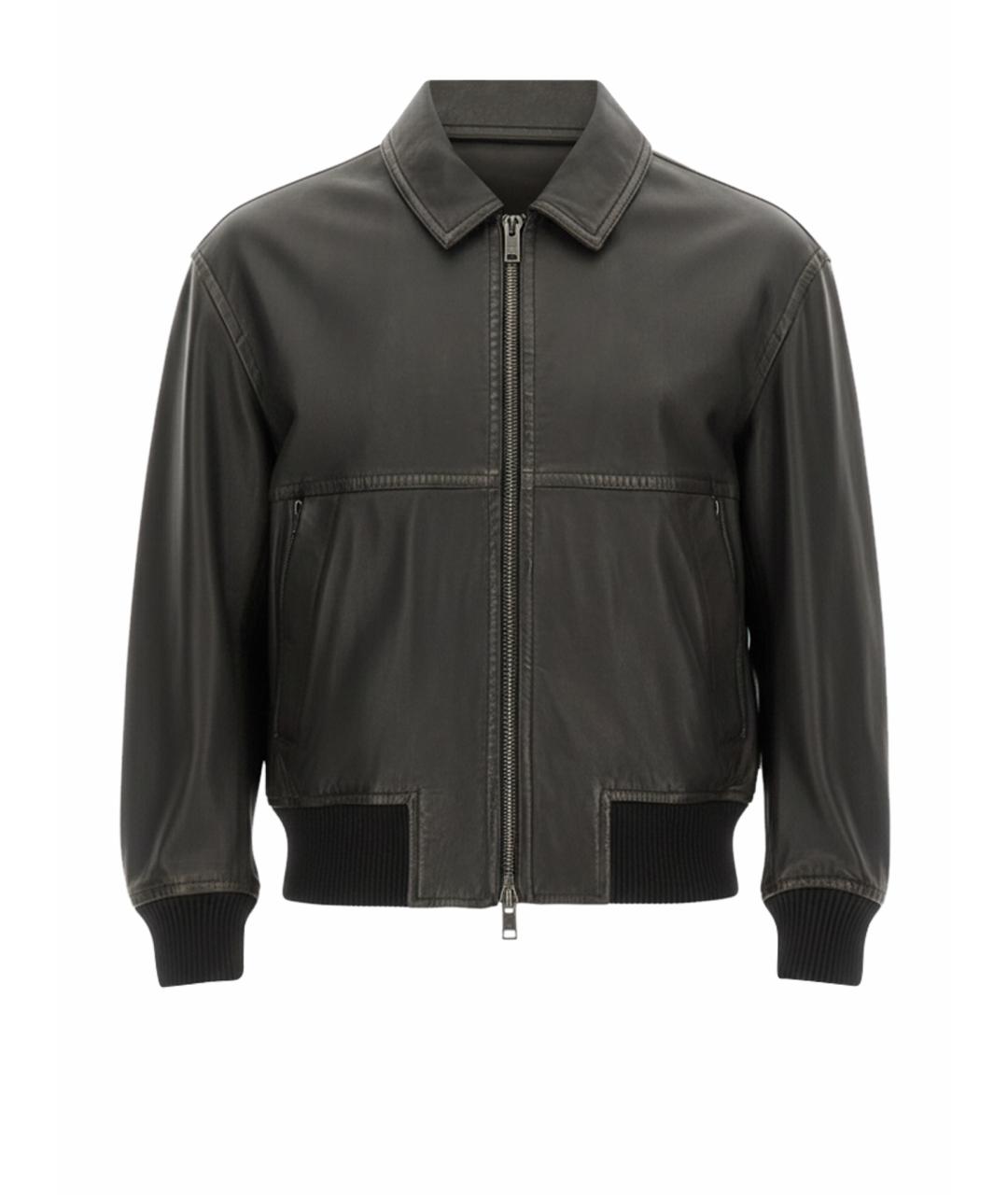 HUGO BOSS Коричневая кожаная куртка, фото 1