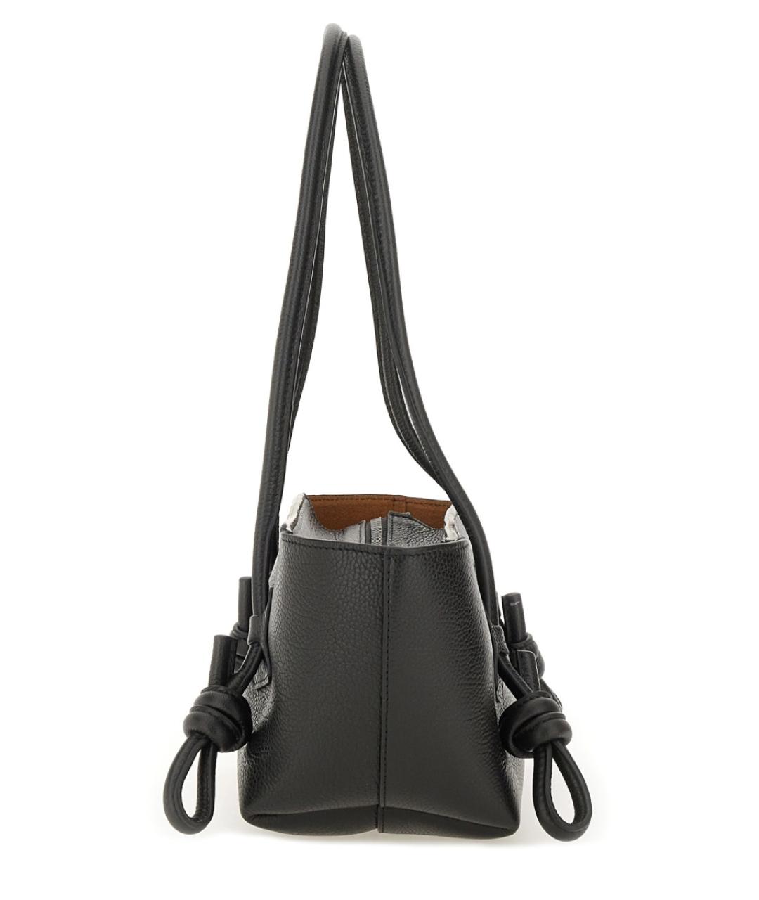 HEREU Черная кожаная сумка тоут, фото 3