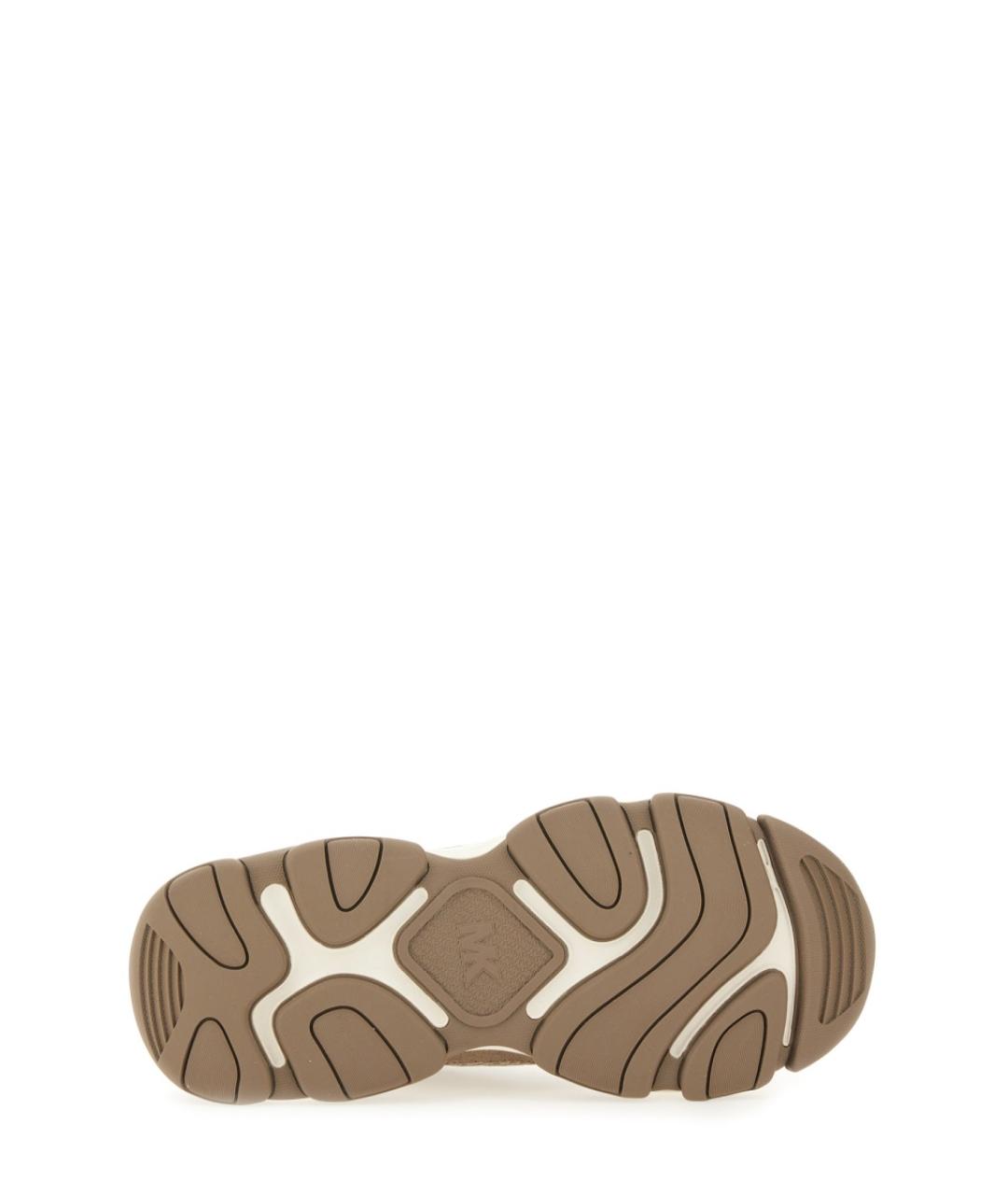 MICHAEL KORS Бежевые замшевые кроссовки, фото 5