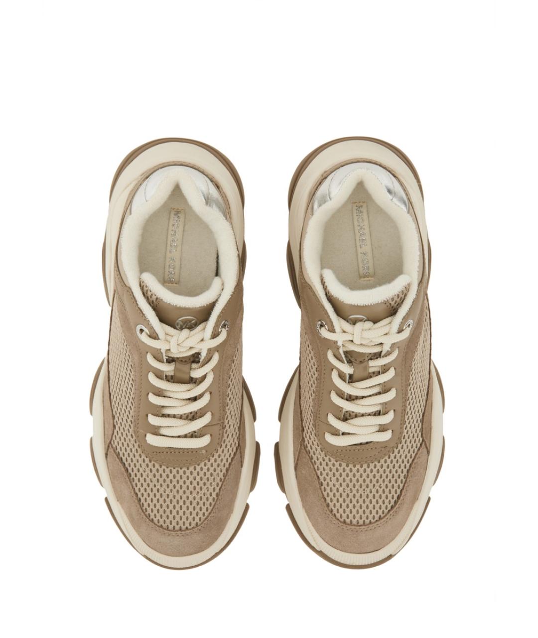 MICHAEL KORS Бежевые замшевые кроссовки, фото 6