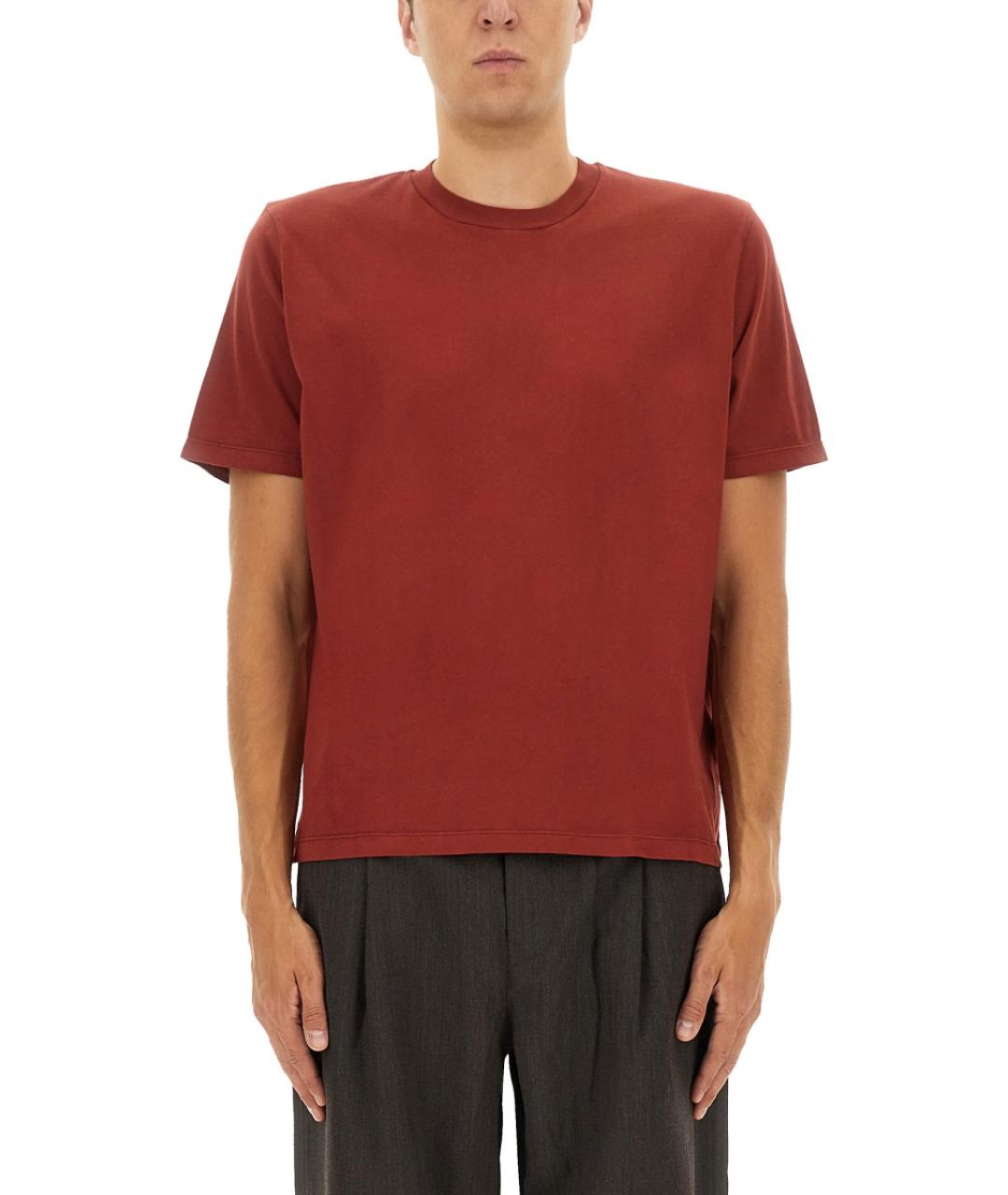 OUR LEGACY Красная хлопковая футболка, фото 5