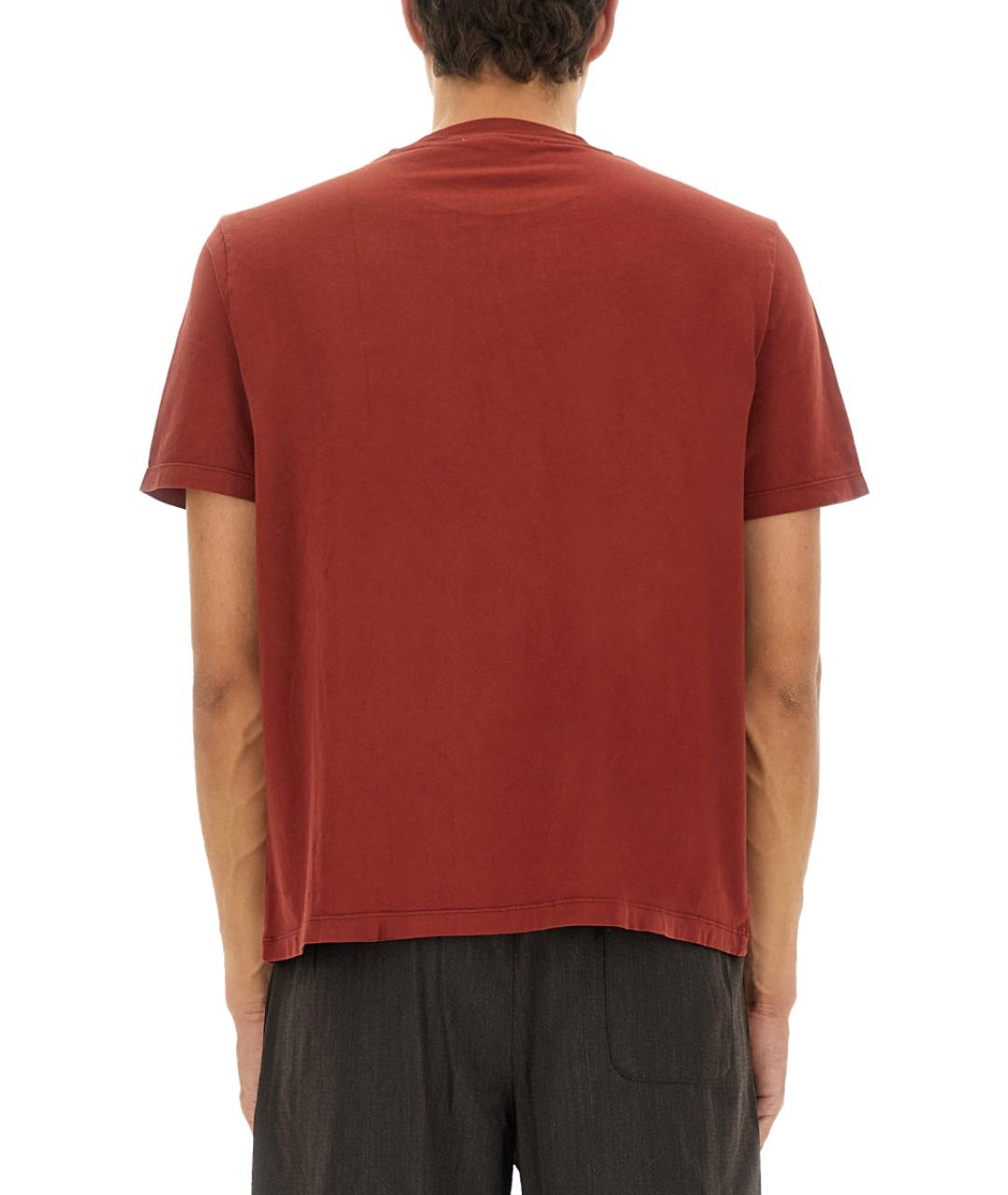 OUR LEGACY Красная хлопковая футболка, фото 3
