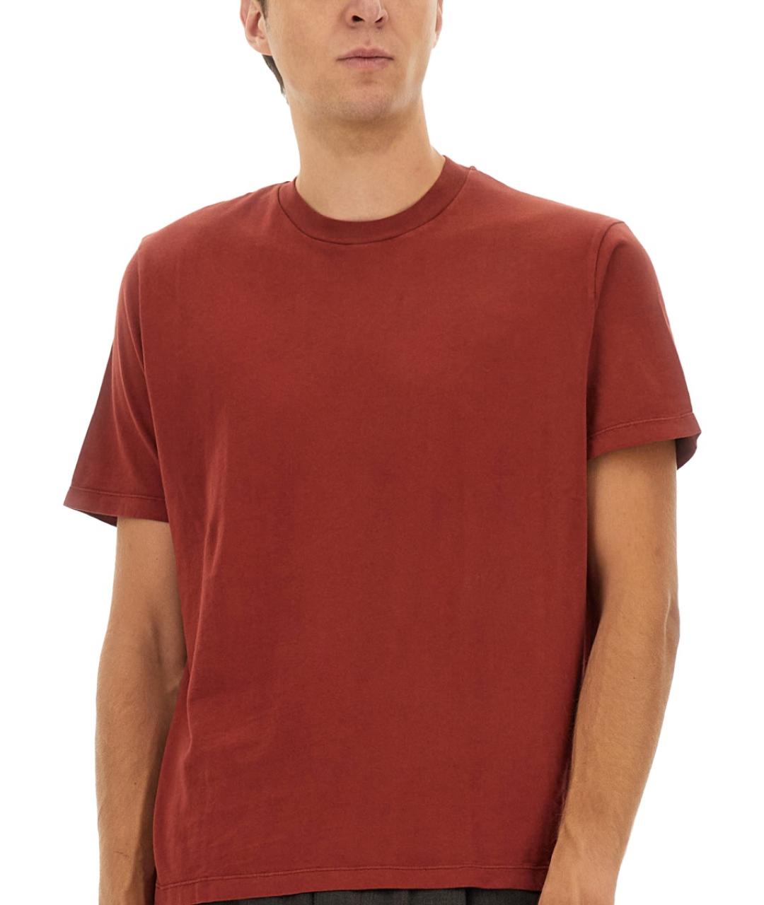 OUR LEGACY Красная хлопковая футболка, фото 4