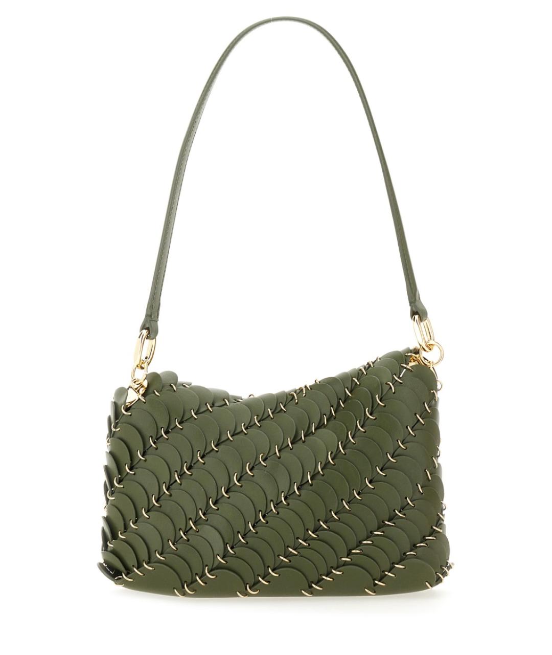 PACO RABANNE Зеленая кожаная сумка через плечо, фото 2