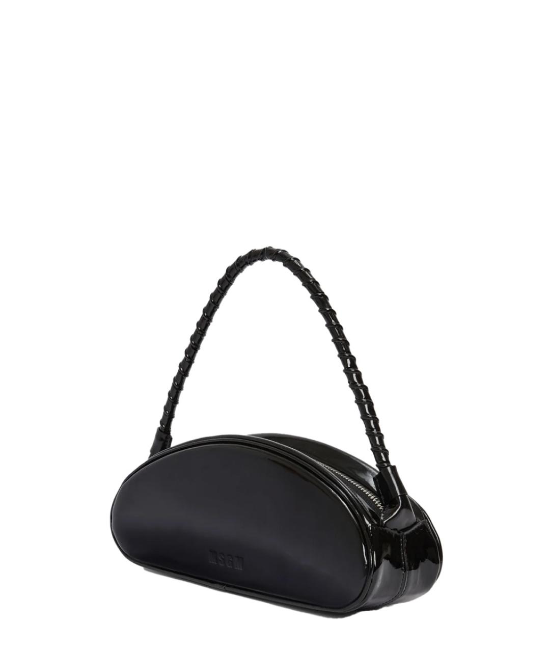MSGM Черная кожаная сумка через плечо, фото 3