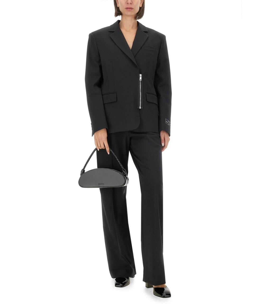 MSGM Черная кожаная сумка через плечо, фото 2