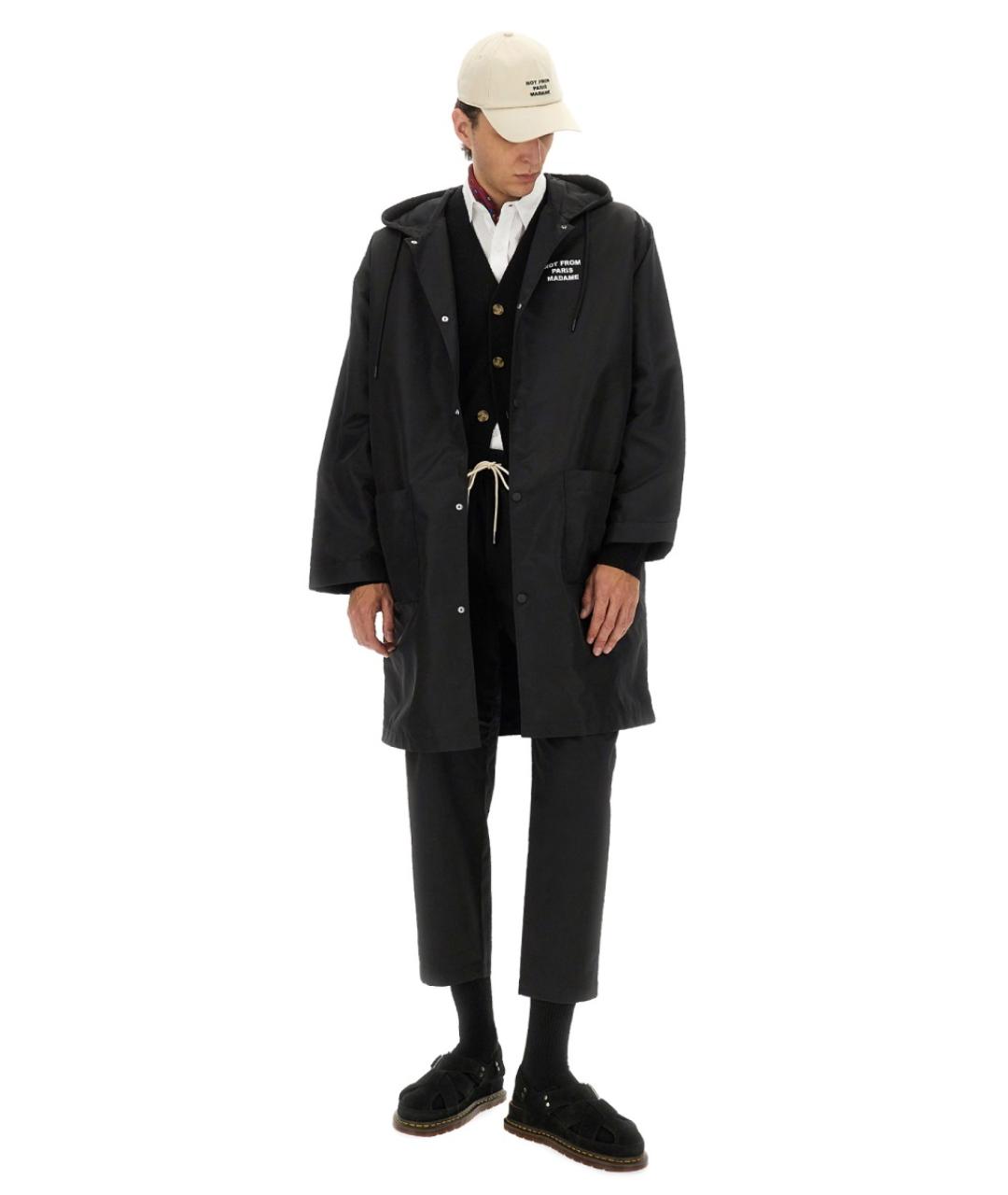 Drole de Monsieur Черный полиамидовый тренч / плащ, фото 2