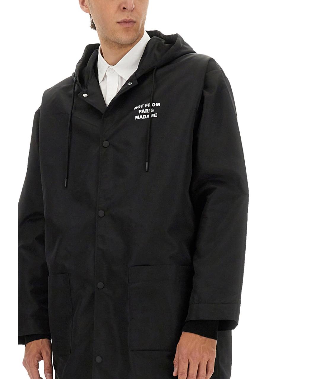 Drole de Monsieur Черный полиамидовый тренч / плащ, фото 4