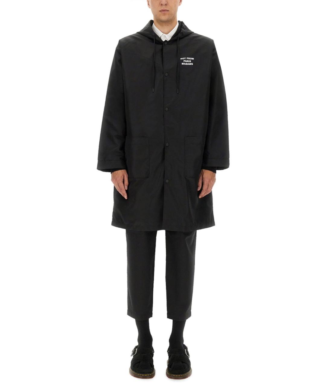 Drole de Monsieur Черный полиамидовый тренч / плащ, фото 5