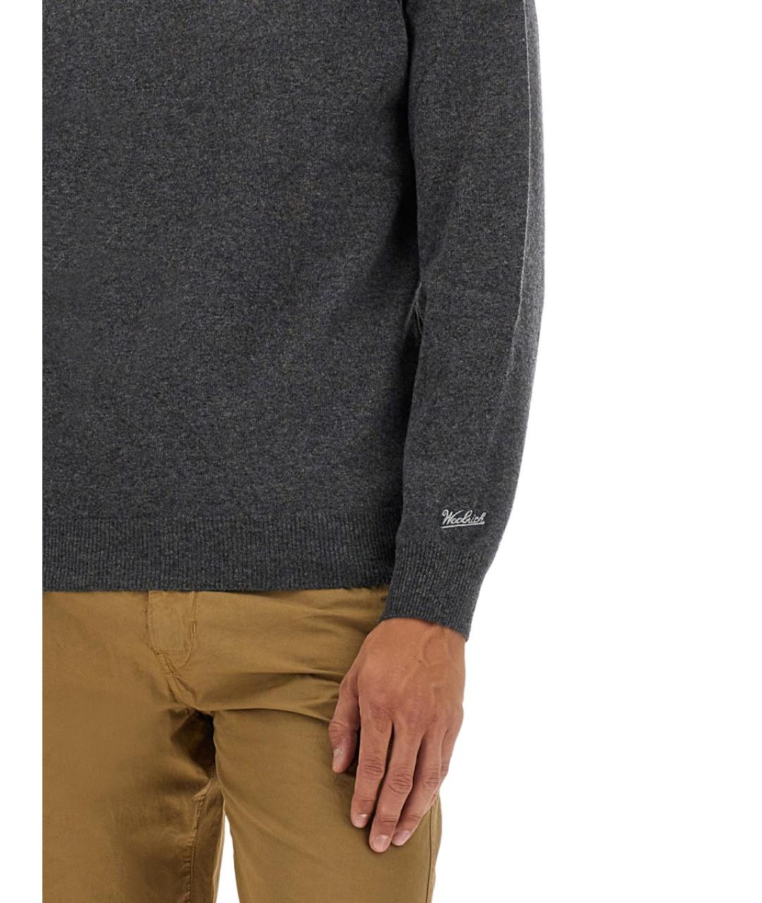 WOOLRICH Серый шерстяной джемпер / свитер, фото 4
