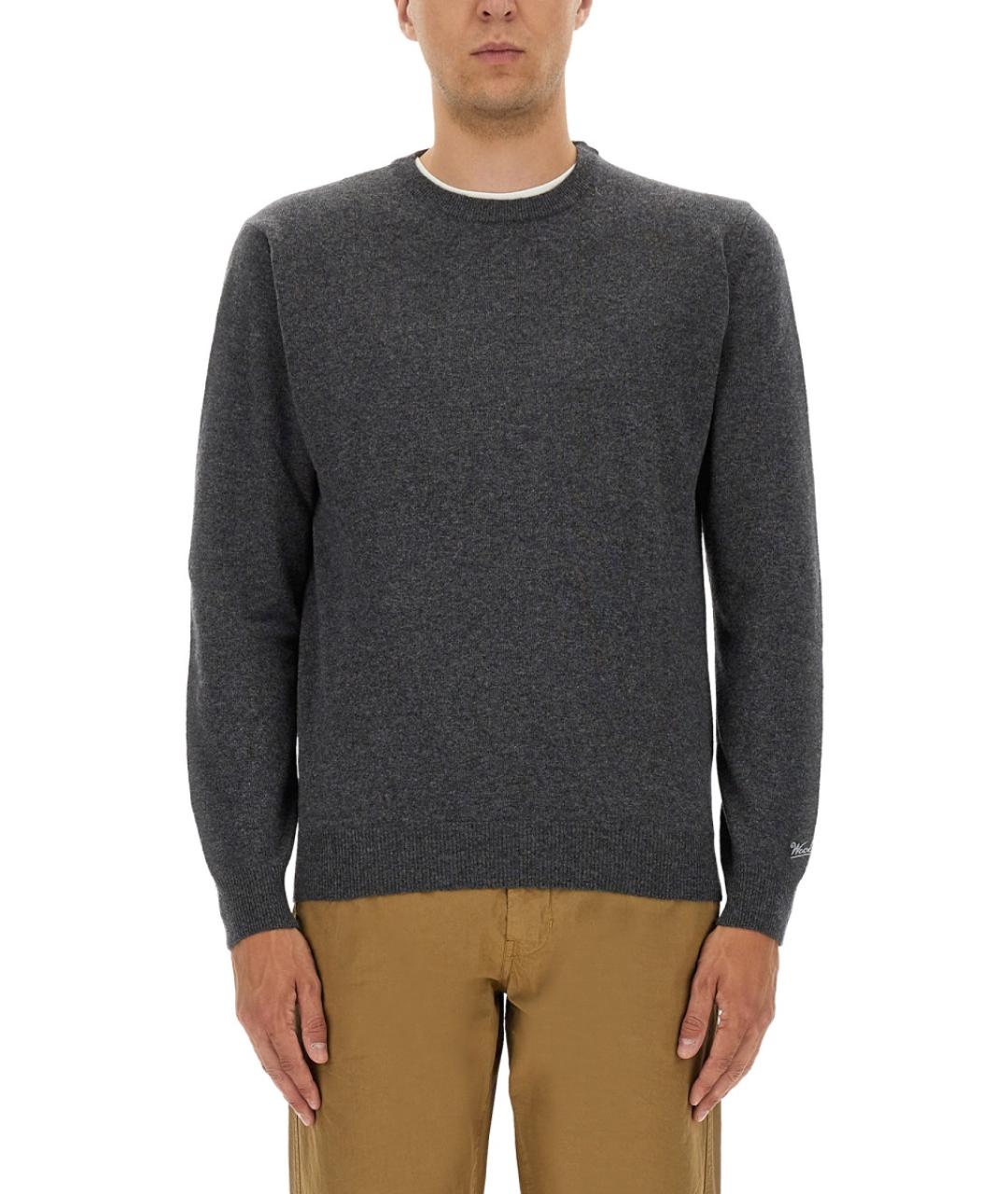 WOOLRICH Серый шерстяной джемпер / свитер, фото 5