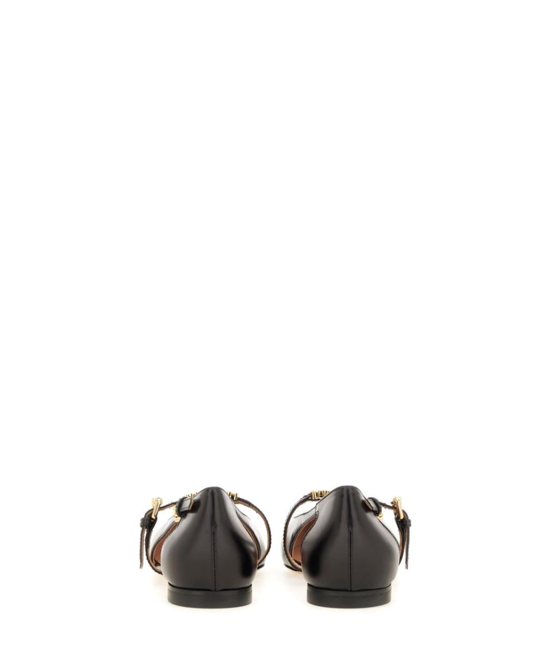 MOSCHINO Черные кожаные балетки, фото 4
