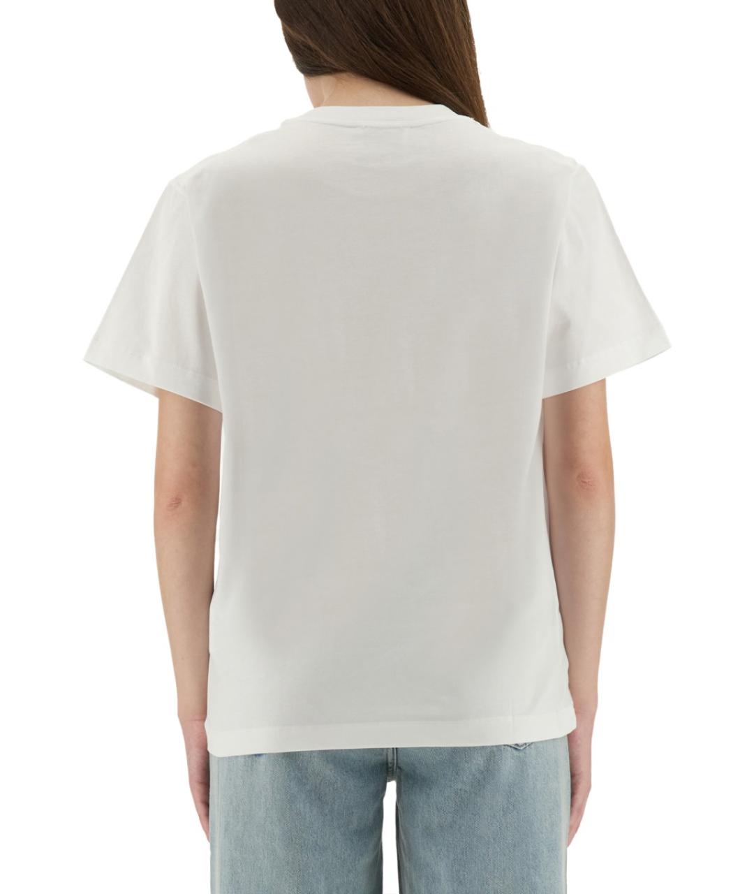 MOSCHINO JEANS Белая хлопковая футболка, фото 4