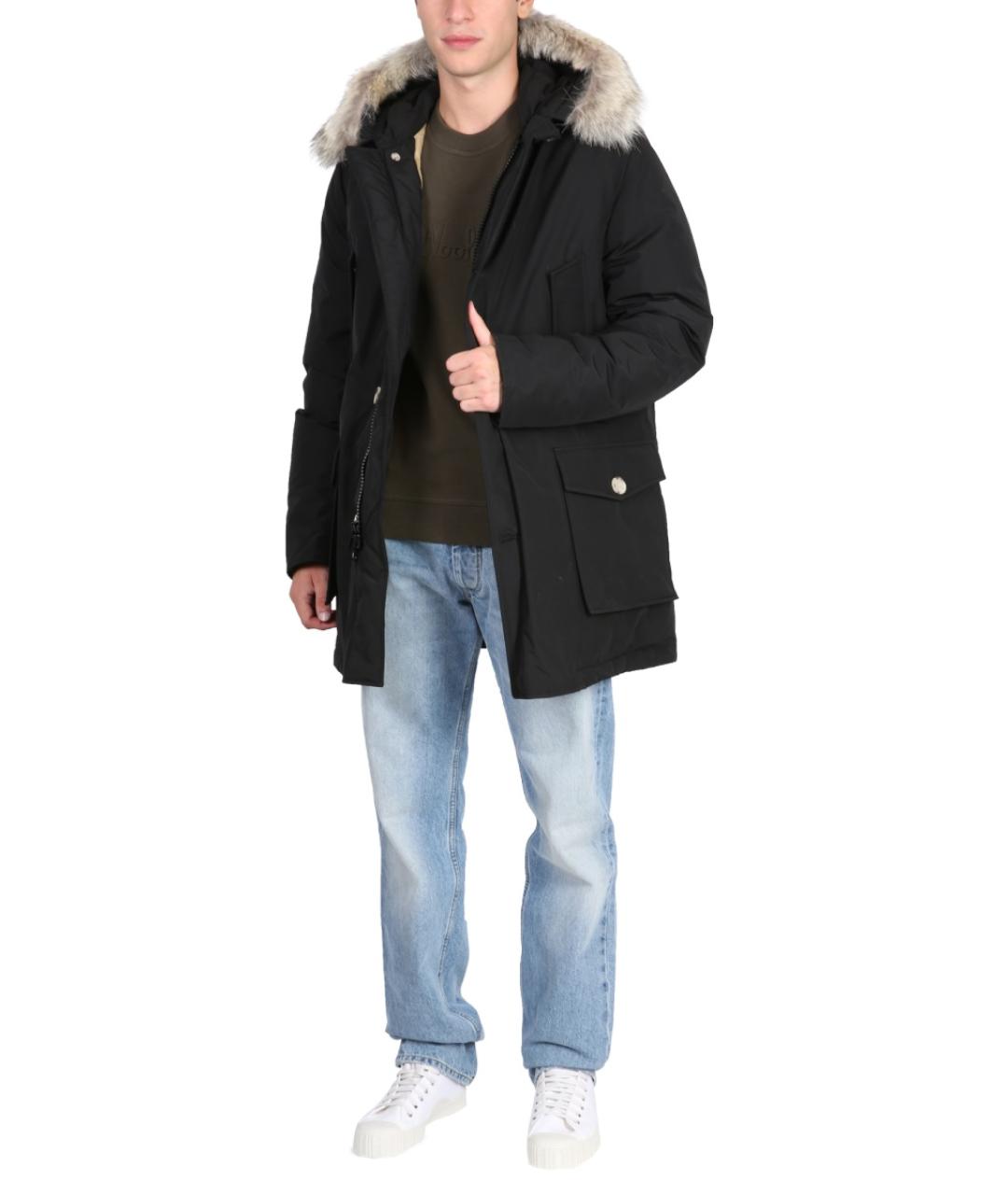 WOOLRICH Черная хлопковая парка, фото 2