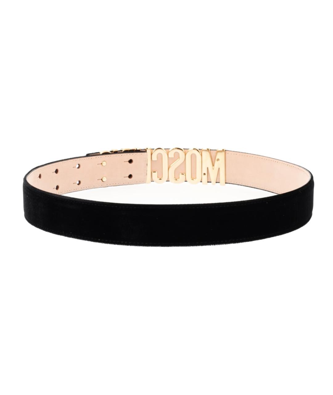 MOSCHINO Черный кожаный ремень, фото 3