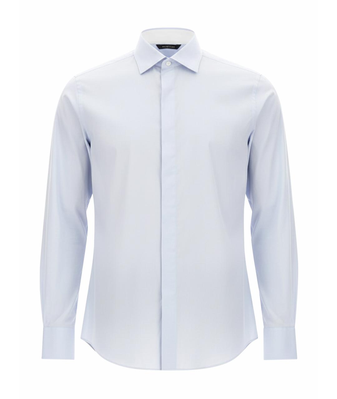 ZEGNA Голубая хлопковая кэжуал рубашка, фото 1