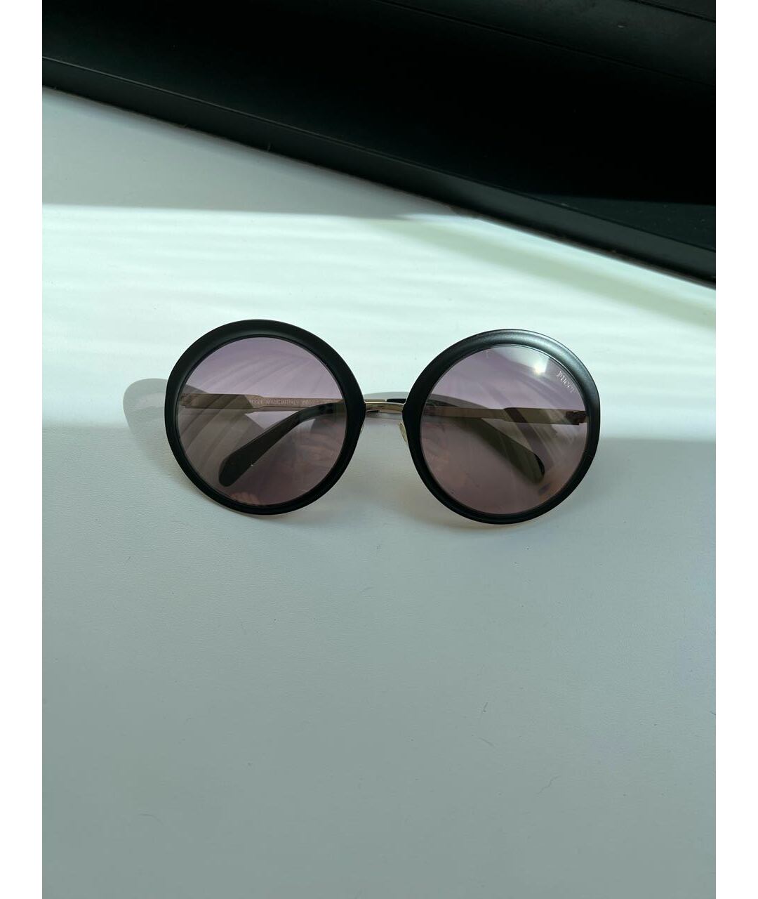 EMILIO PUCCI Фиолетовые пластиковые солнцезащитные очки, фото 7