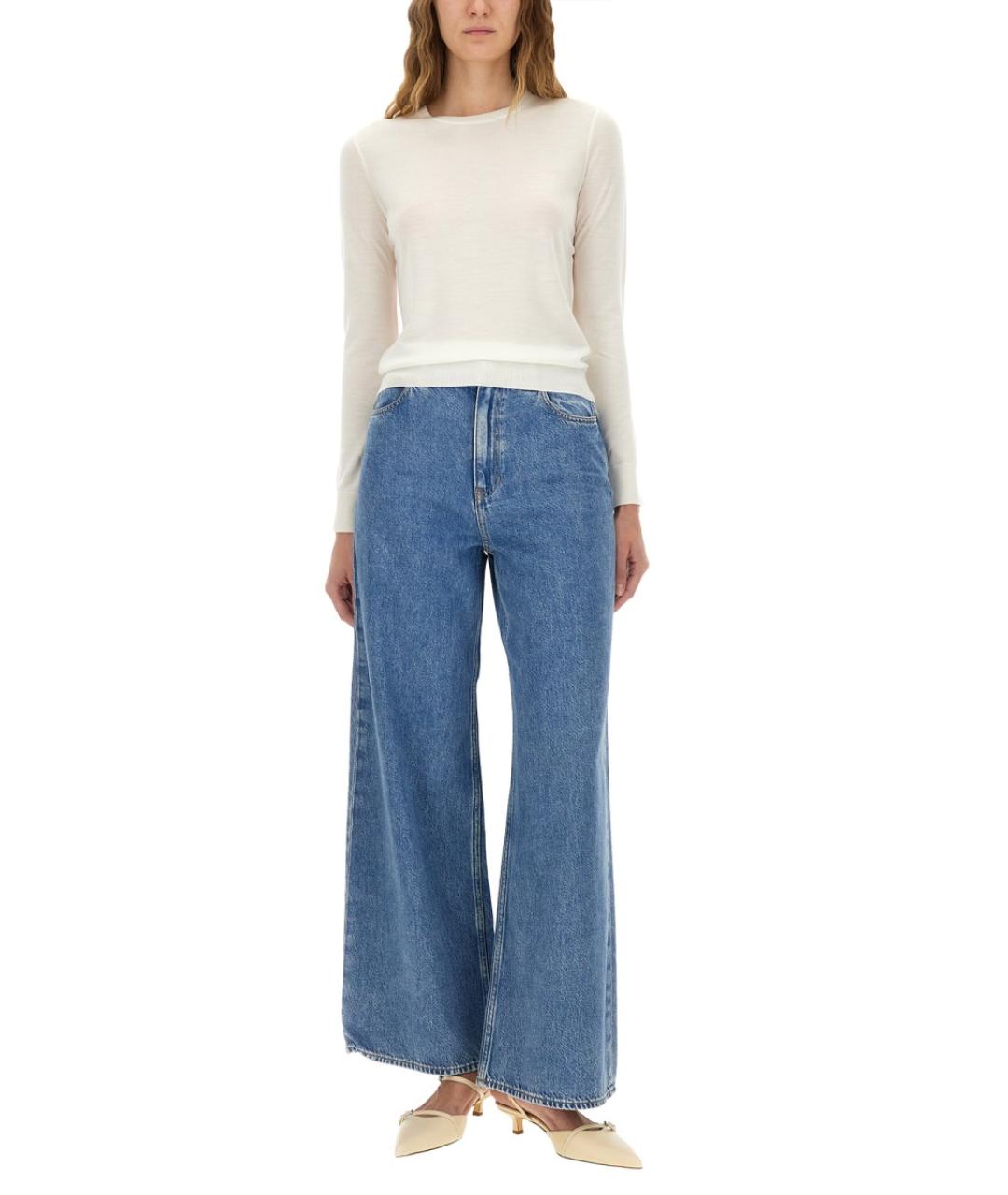 THEORY Синие хлопковые джинсы клеш, фото 2