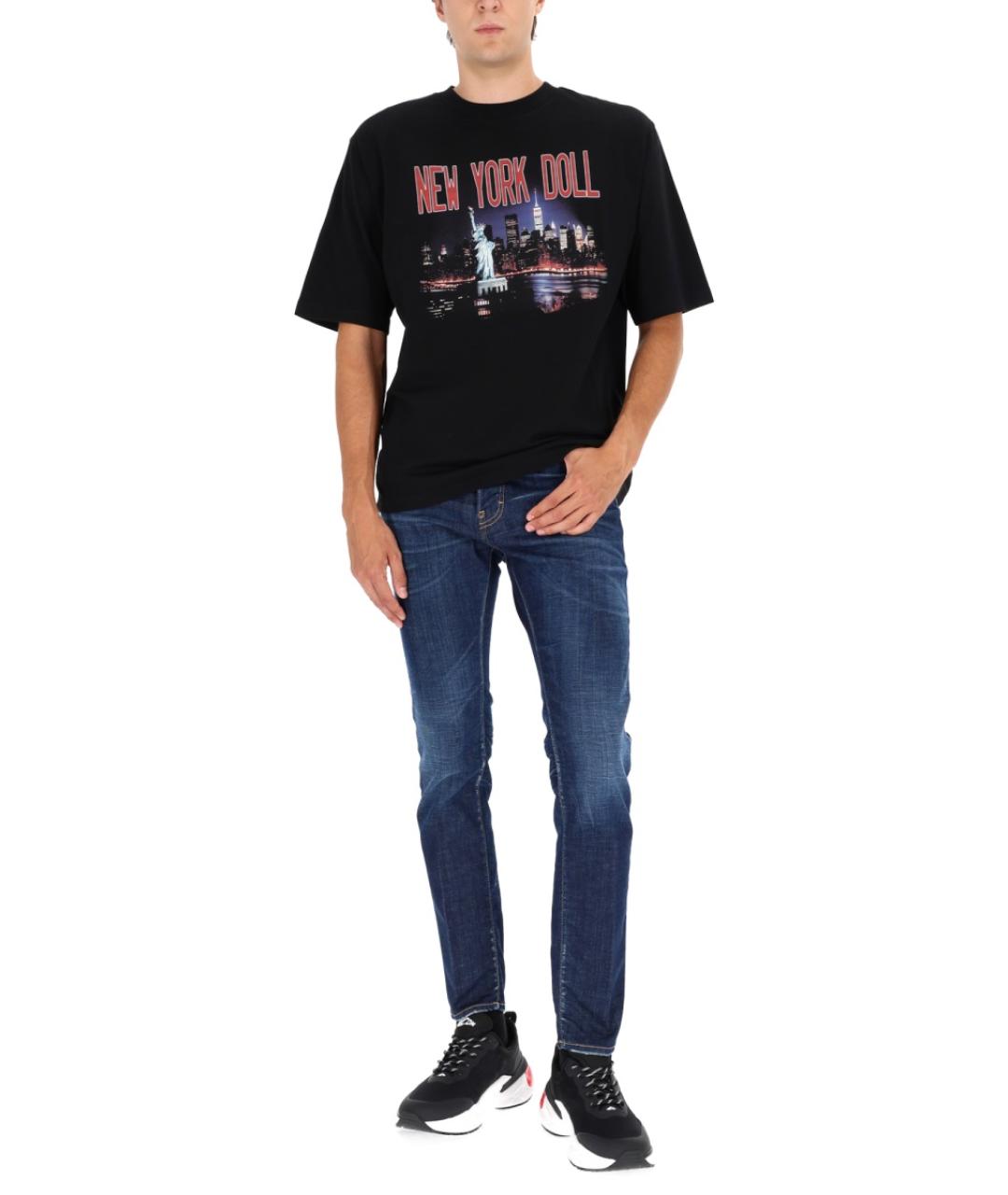 DSQUARED2 Черная хлопковая футболка, фото 2