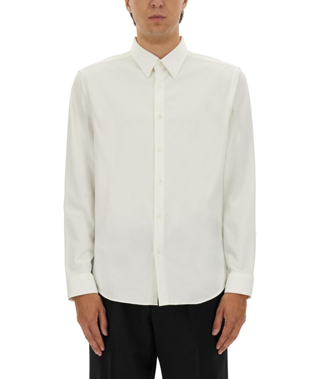 THEORY Белая хлопковая кэжуал рубашка, фото 5