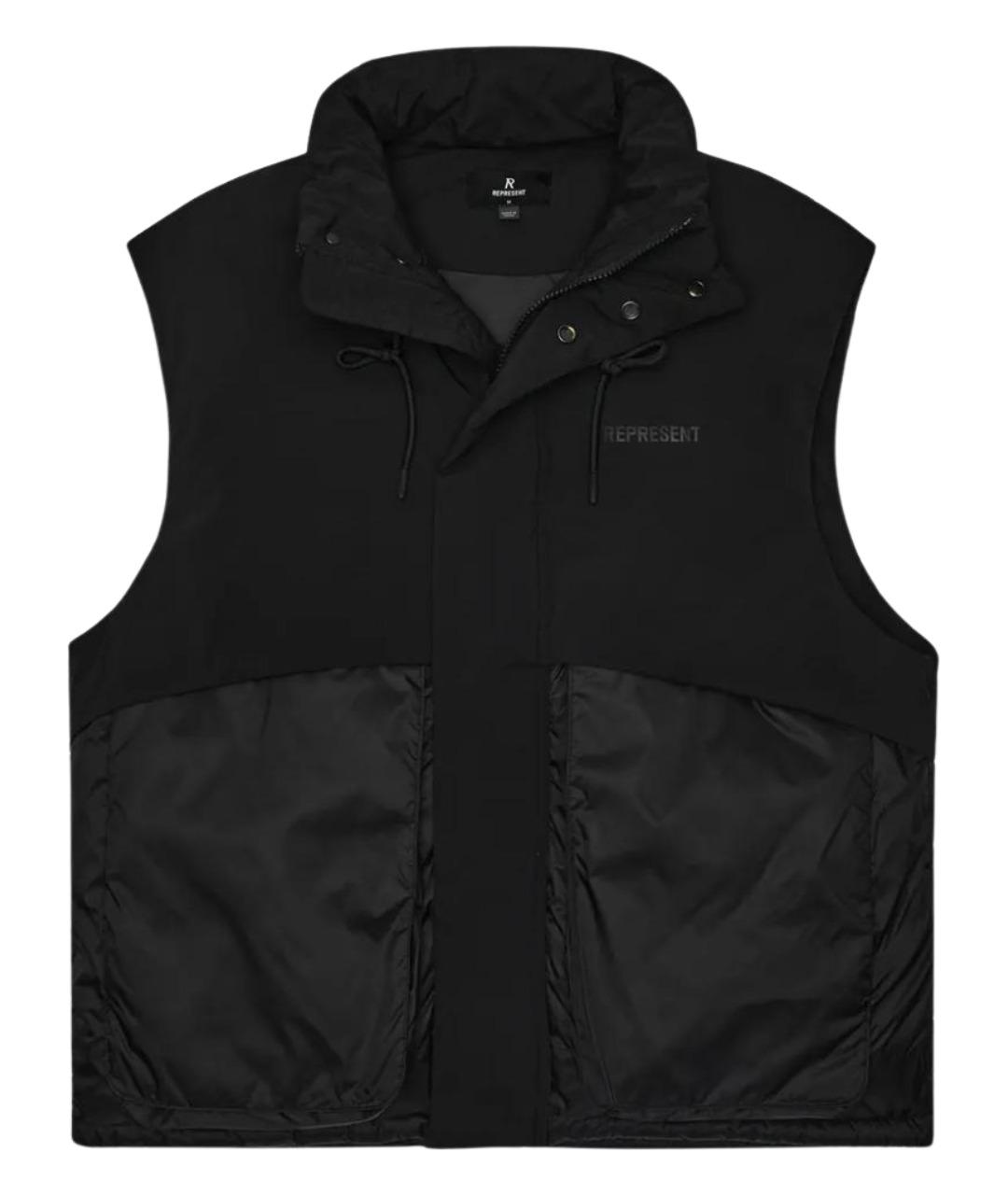 REPRESENT Черный полиэстеровый жилет, фото 1