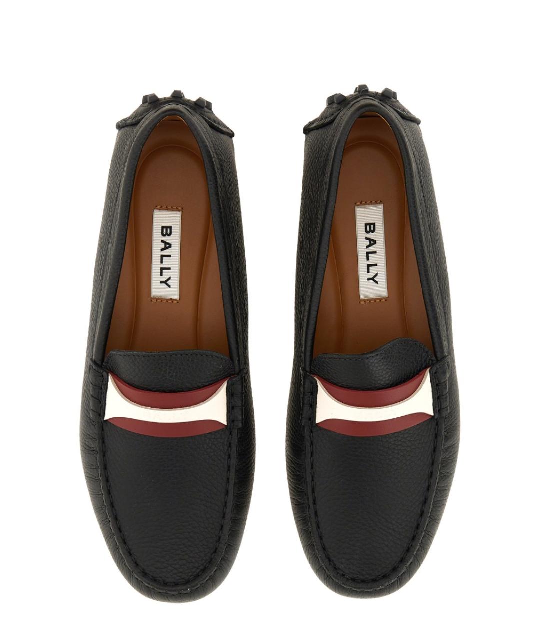 BALLY Черные кожаные мокасины, фото 2