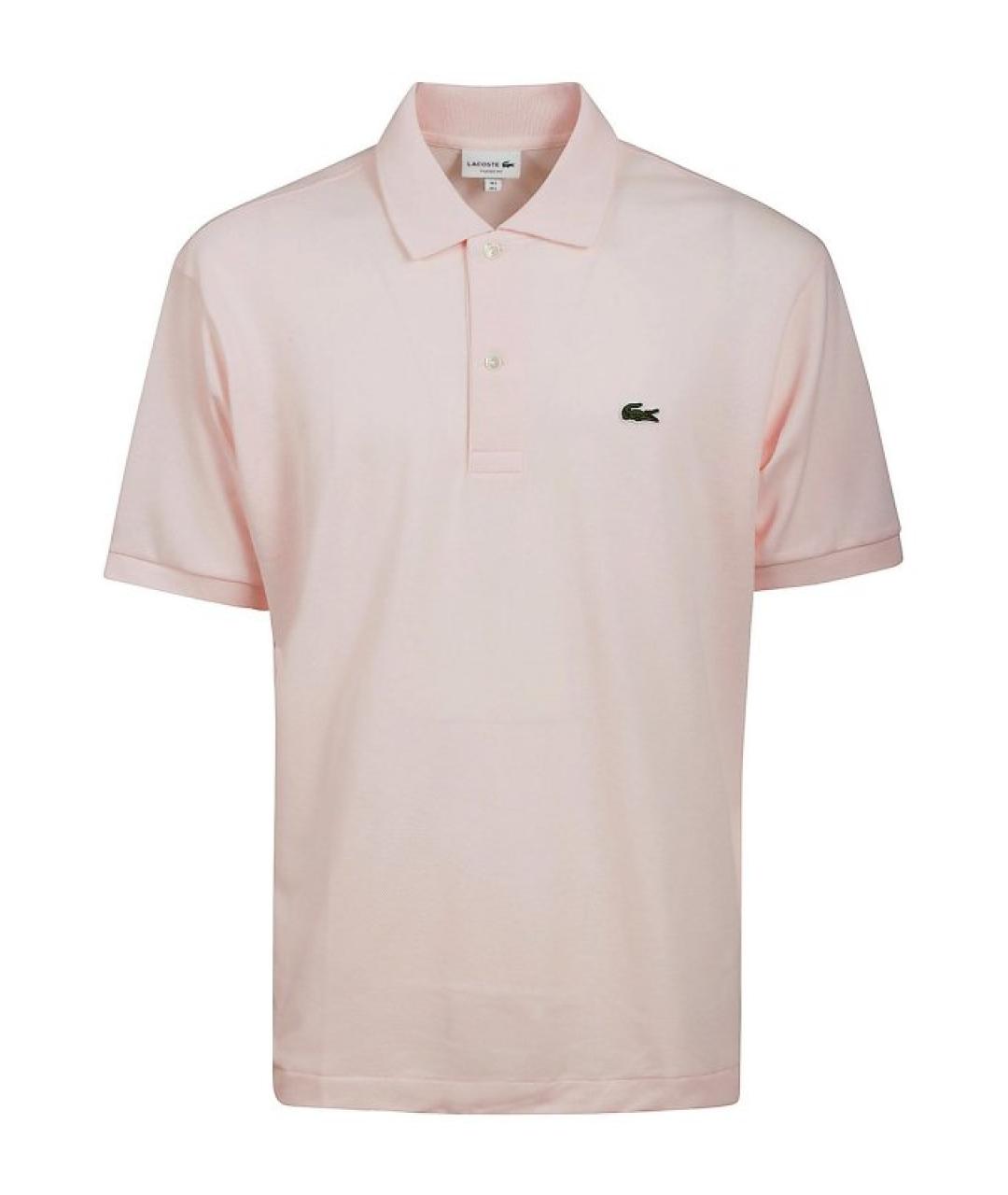 LACOSTE Розовое хлопковое поло с коротким рукавом, фото 1