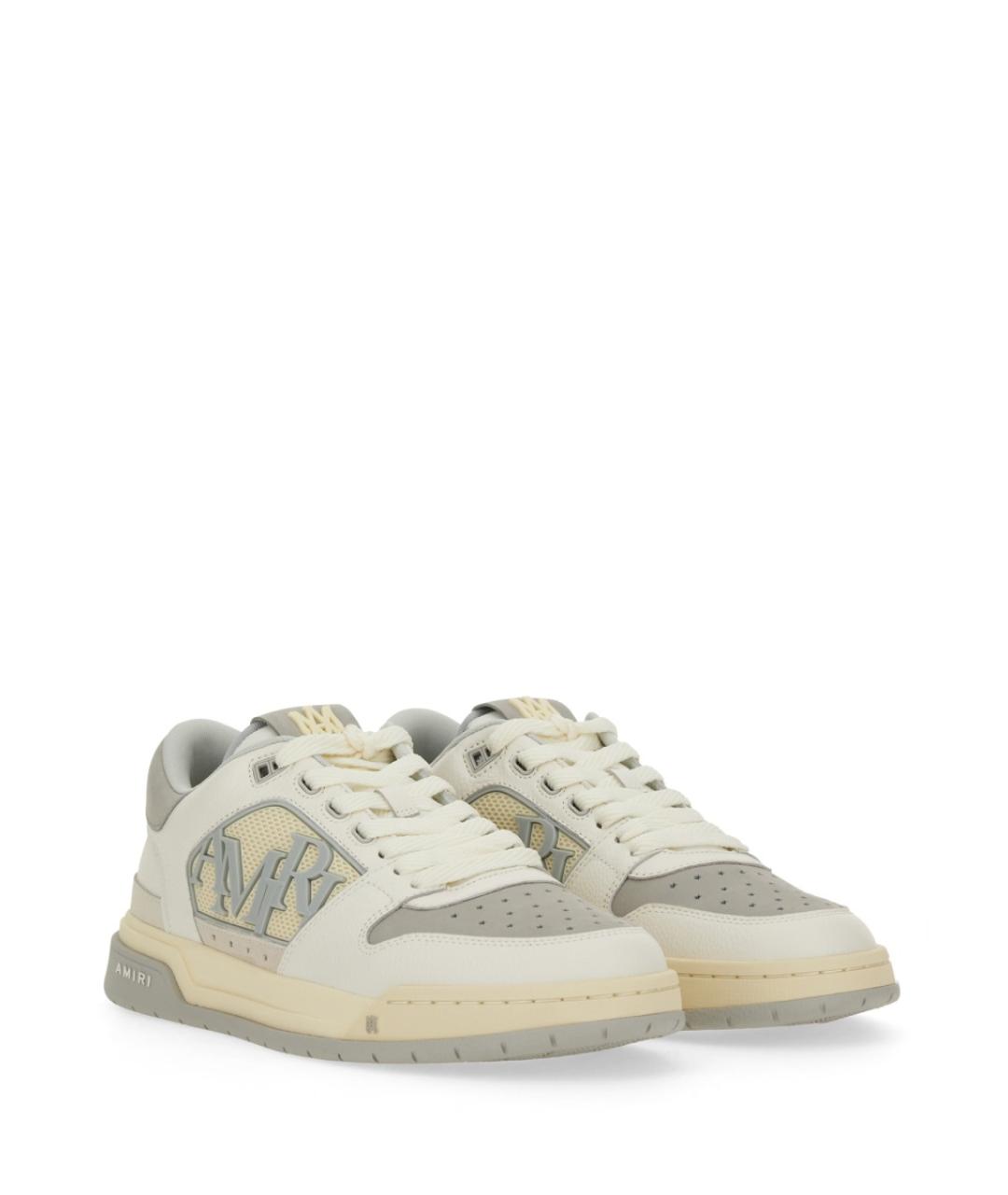 AMIRI Серые кожаные низкие кроссовки / кеды, фото 2