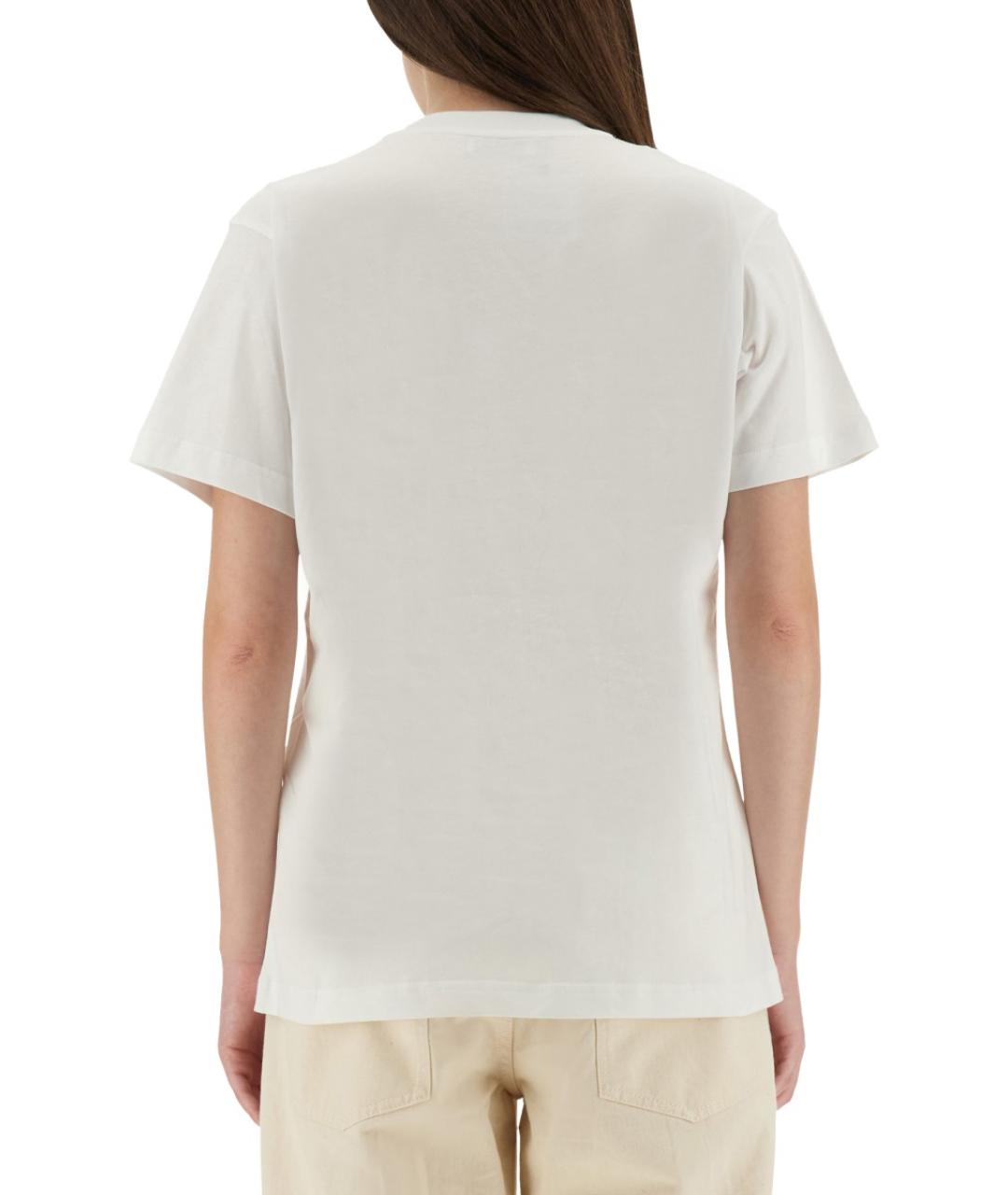 MOSCHINO Белая хлопковая футболка, фото 4