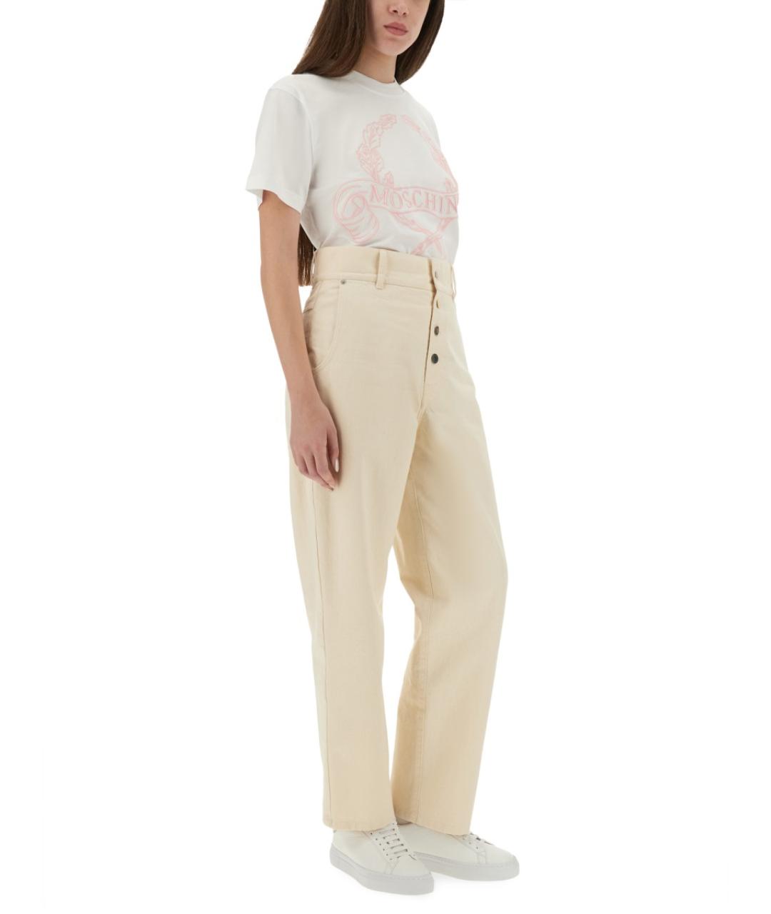 MOSCHINO Белая хлопковая футболка, фото 3