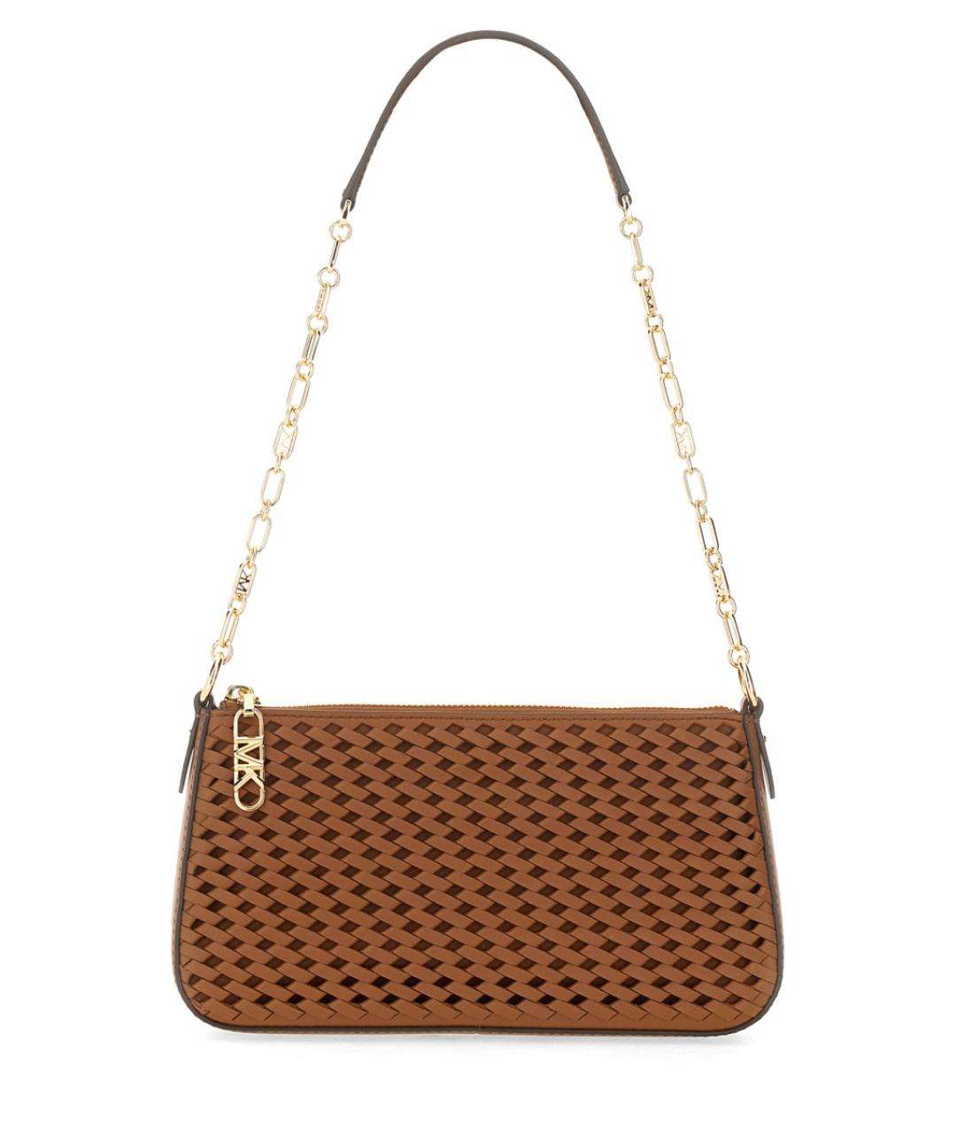 MICHAEL KORS Коричневая кожаная сумка через плечо, фото 1