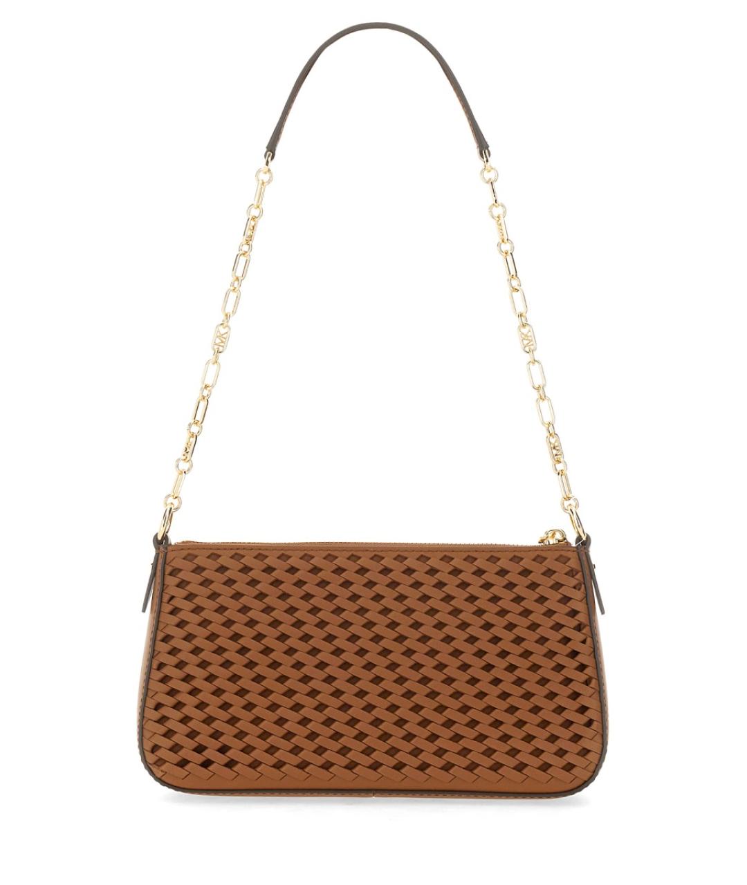 MICHAEL KORS Коричневая кожаная сумка через плечо, фото 2