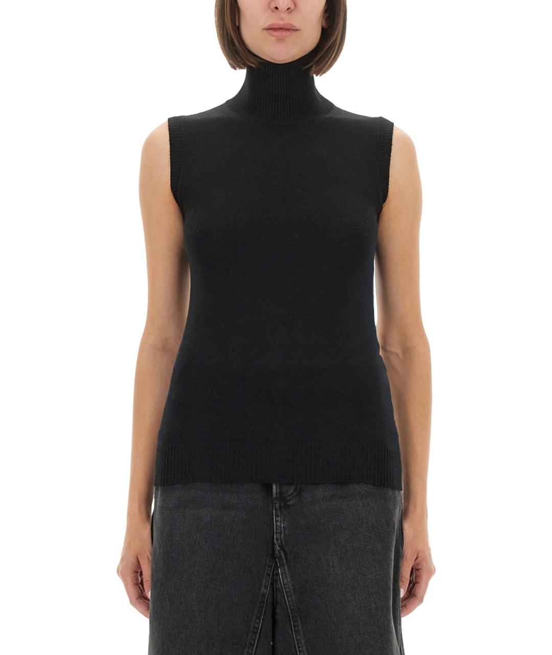 SPORTMAX Черная шерстяная майка, фото 1