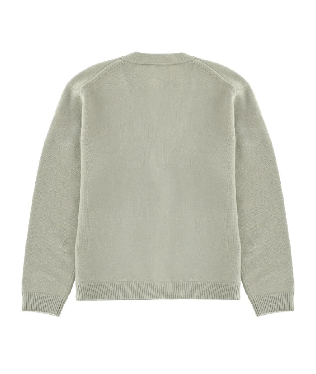 MAISON KITSUNE Зеленый шерстяной кардиган, фото 2