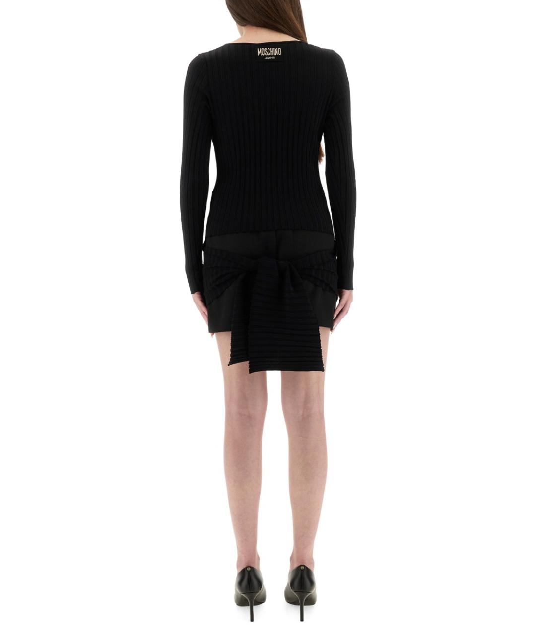 MOSCHINO JEANS Черный вискозный джемпер / свитер, фото 3