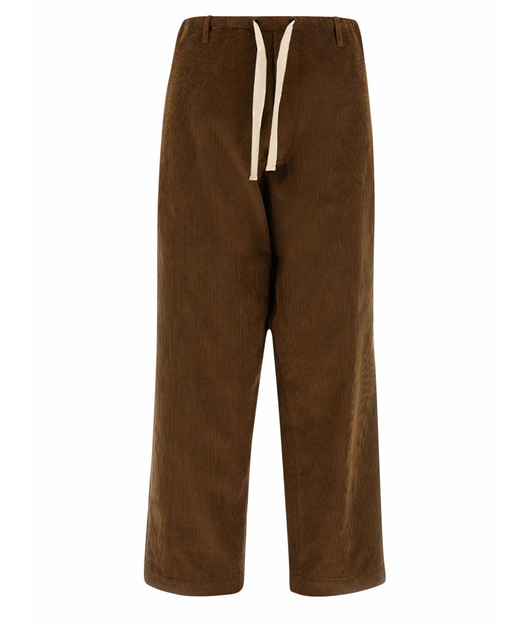 MOSCHINO JEANS Коричневые хлопковые прямые брюки, фото 1