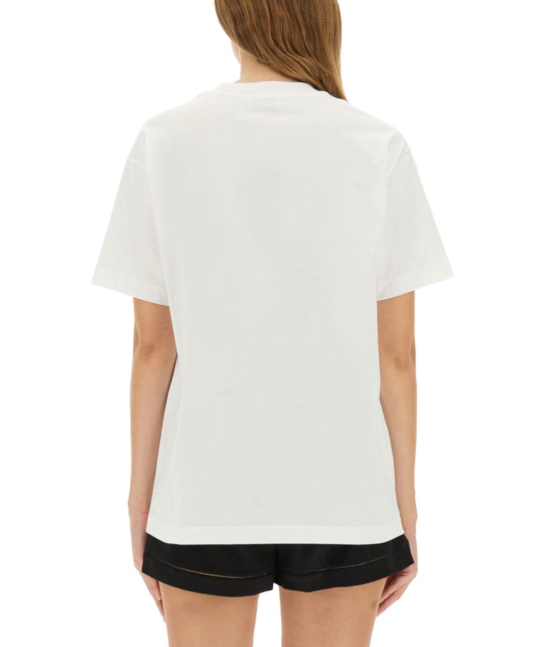 MOSCHINO Белая хлопковая футболка, фото 3