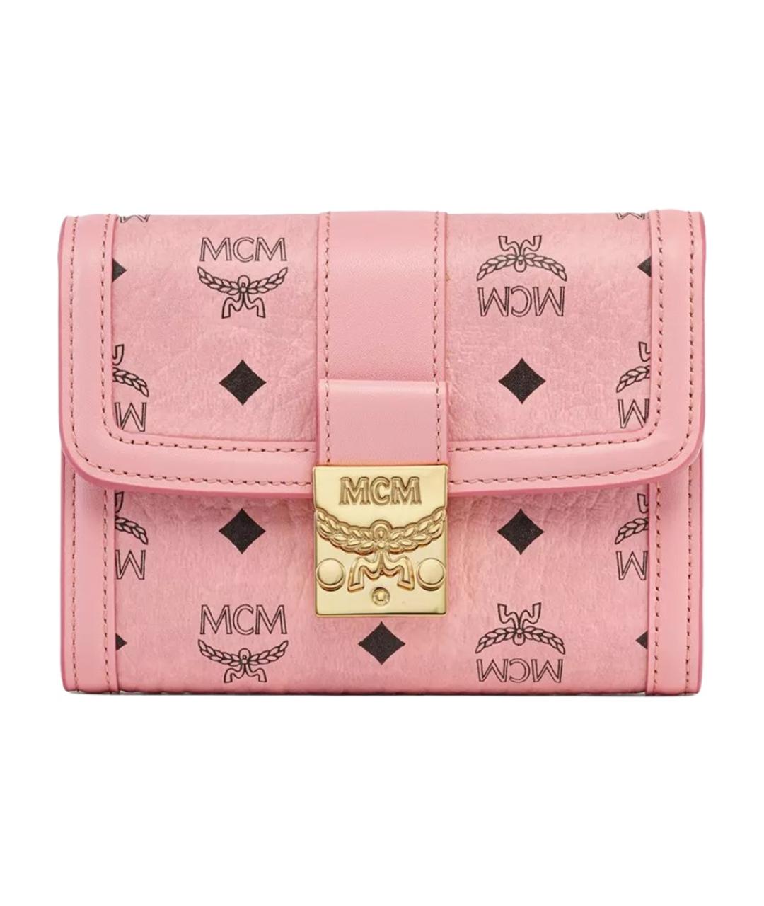 MCM Розовый полиуретановый кошелек, фото 1