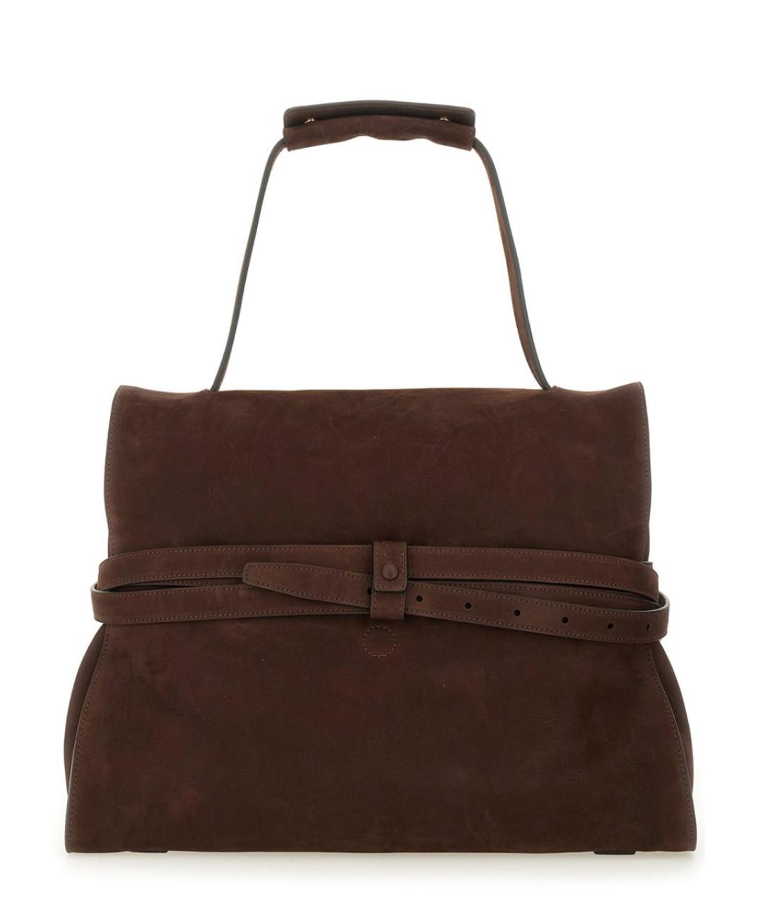 MOSCHINO Коричневая кожаная сумка тоут, фото 4